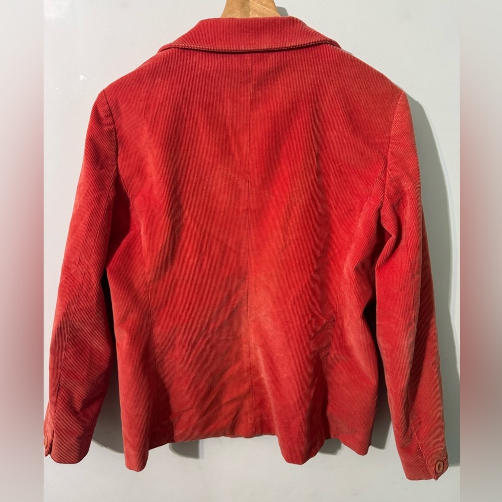 L.L. Bean Red/Orange Corduroy Blazer - Picture 4 of 9